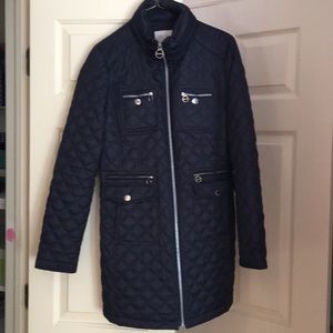 Laundry navy blue quilt jacket